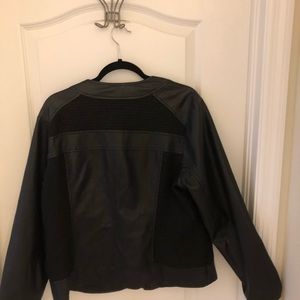 Black faux leather jacket